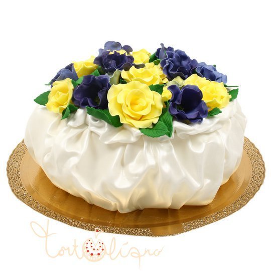 Свадебный торт букет цветов №650