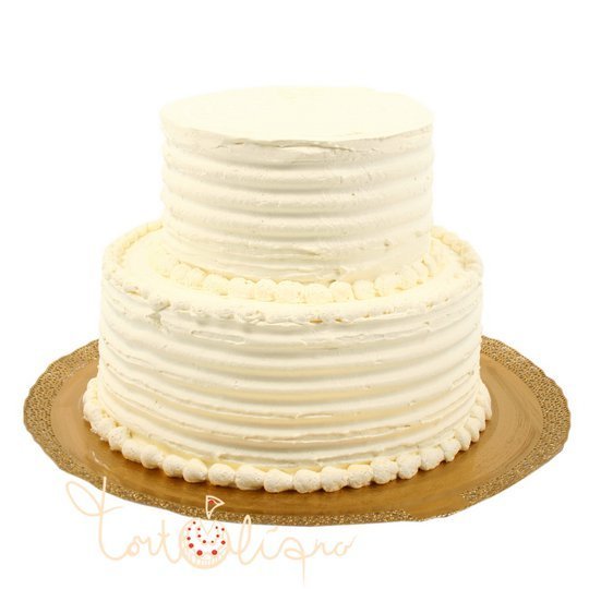 Свадебный торт крассический белый №612
