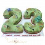 Праздничный торт в виде цифры 23 №727