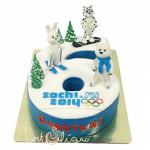 Праздничный торт олимпийские символы №715