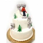 Свадебный торт с мишками Тедди №85