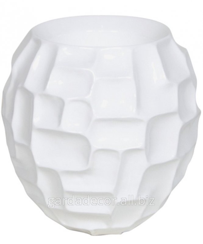 Кашпо Mosaic Ball белое FA17073