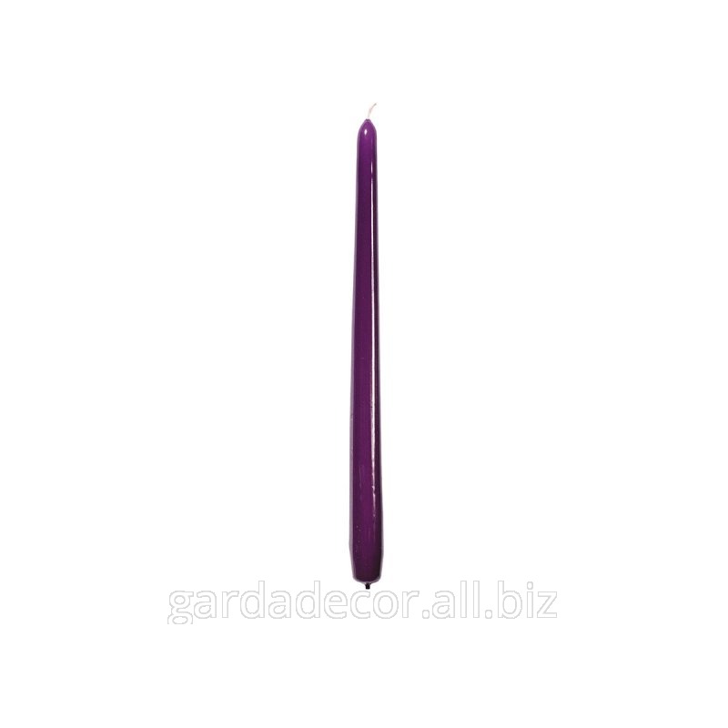 Свеча прямая декоративная фиолетовая 100011