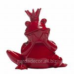 Статуэтка Лягушка-Королева красная D2020