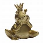 Статуэтка Лягушка-Королева золотая D2020
