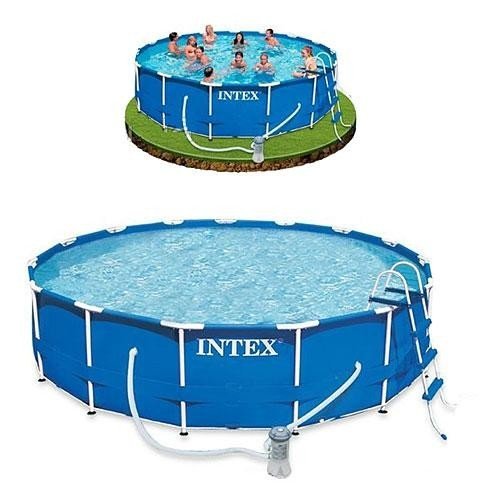 Бассейн каркасный Metal Frame Pools 457*122см + аксессуары, Intex 28236