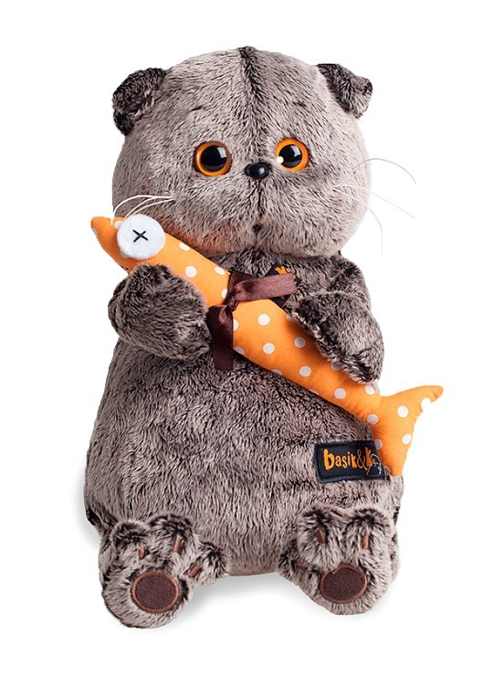 Игрушка Кот Басик и килька в горошек Ks19-003 Игрушка Кот Басик и килька в горошек Ks19-003