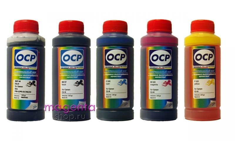 Набор литровых чернил OCP (5 цветов по 1000 грамм) для картриджей pgi-5 и cli-8