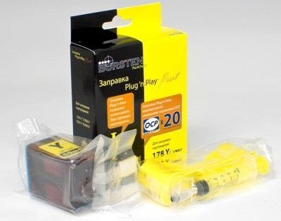 Набор Plug-n-Print для заправки картриджей HP 178/920 Yellow (контейнер с чернилами OCP на 20 заправок)