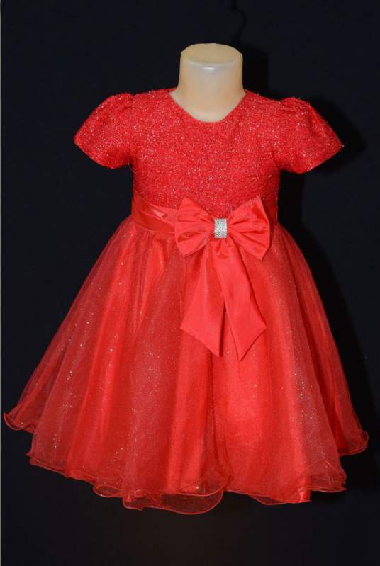 Платье детское красное с блестками