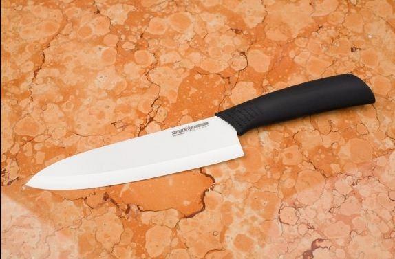 Нож кухонный Шеф 175 мм, белая циркониевая керамика