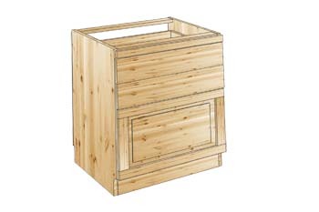 Шкаф-стол с 2 ящиками и выдвижным коробом