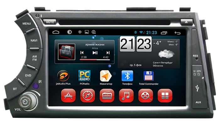 Штатное головное устройство CARMEDIA KR-7061 SSANGYONG Kyron ANDROID 4.2