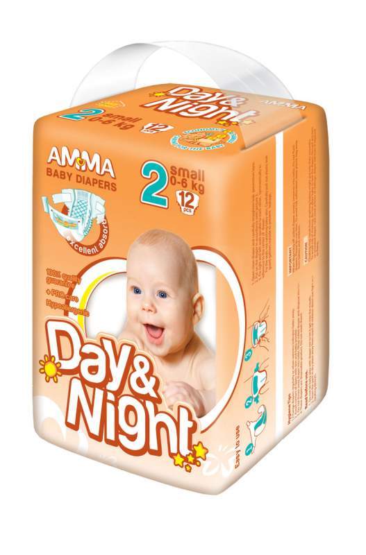 Подгузники AMMA Day&Night, 2S