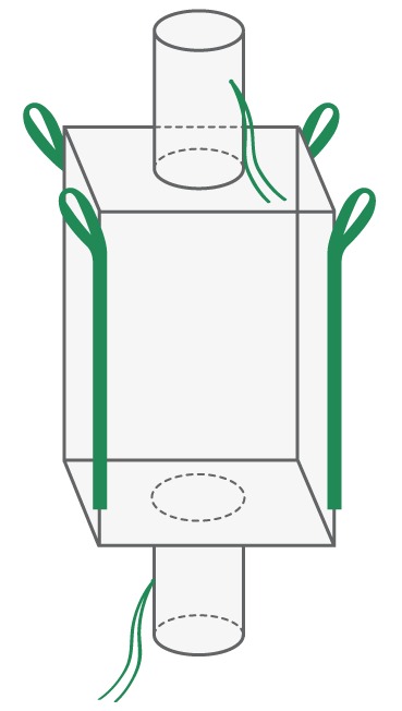 Мягкие контейнеры 4-петельные (лямочные МКР, конструкция верхний люк – нижний люк) – собственное производство