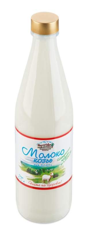 Молоко козье  пастеризованное цельное-Фермерское качество 3,0-4,5%