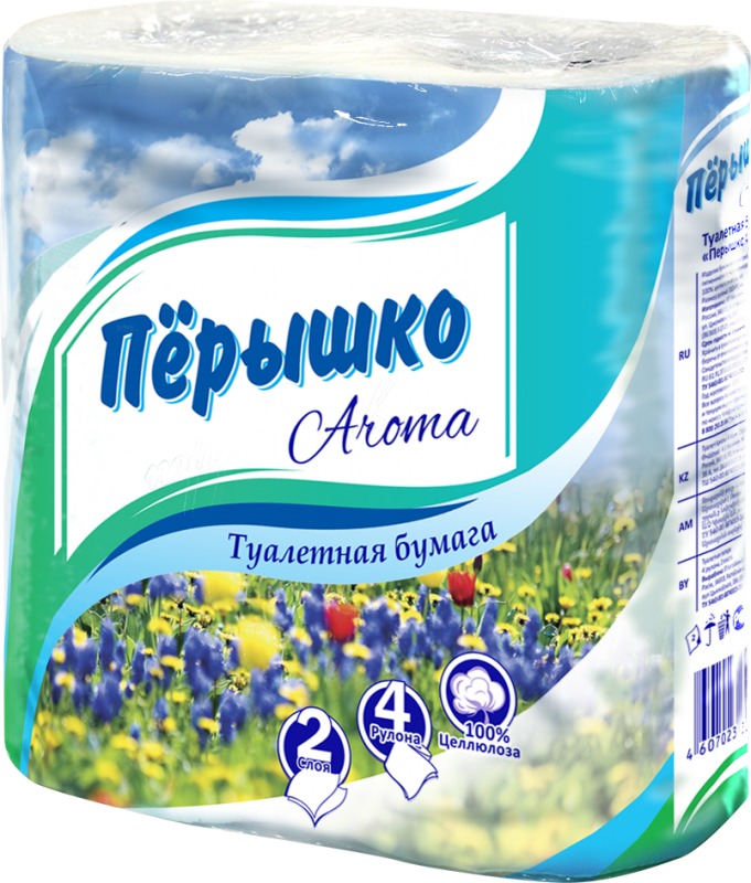 Туалетная бумага  Пёрышко Aroma  двухслойная