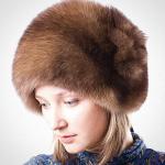 Женская шапка из баргузинского соболя