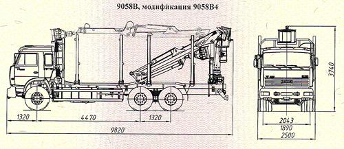 Лесовозы КаМАЗ (В), 9058В4