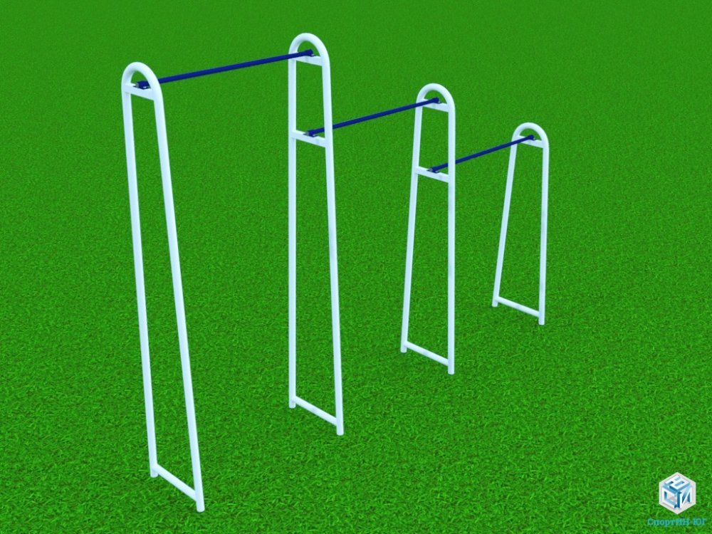 Турник 3х-уровневый на Л-образных стойках ТЛ-3