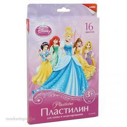 Пластилин 16цв. Disney Принцессы Плд-004 Lori