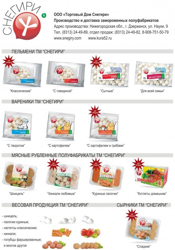полуфабрикаты пельмени, котлеты