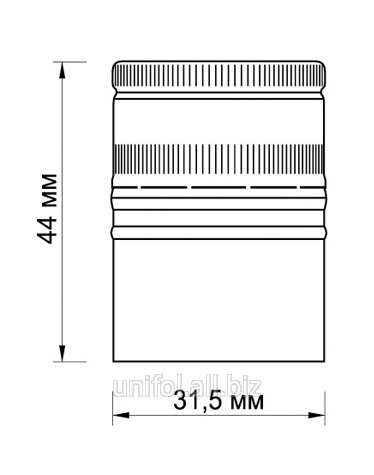 Алюминиевый колпачок под винт Артикул: 31,5x44