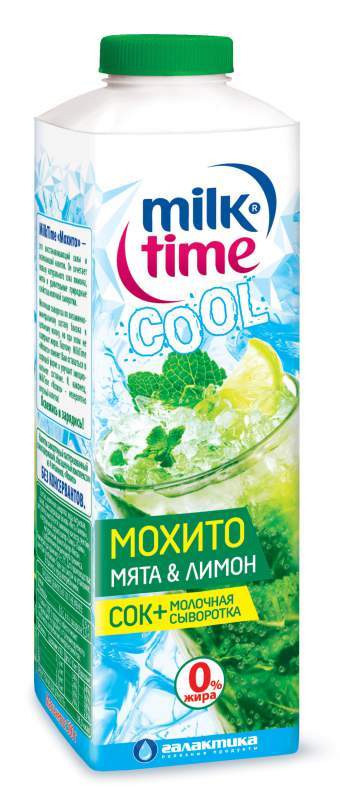 Напиток сывороточный с соком Мохито Мята & Лимон MilkTime Cool