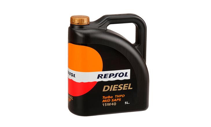 Синтетическое моторное масло Repsol Turbo Diesel THPD MID SAPS 15W40