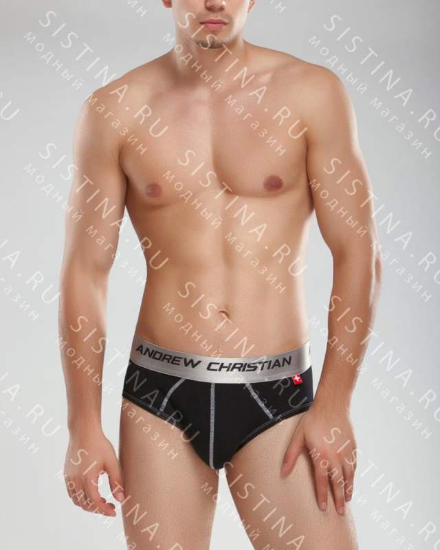 Брифы Andrew Christian черные (PUSH-UP впереди)