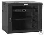 Hyperline TWM-1545-GR-RAL9004 Шкаф настенный 19,15U,769x600х450,стекл.дверь