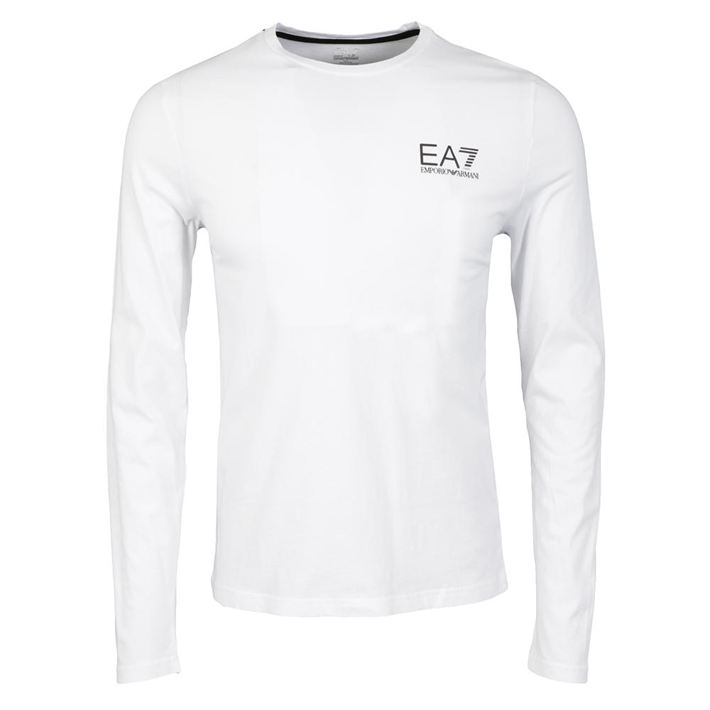 Лонгслив EA7 с принтом логотипа, цвет белый