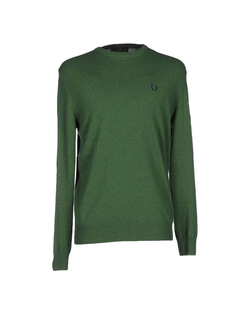 Джемпер Fred Perry с круглой горловиной, цвет зеленый