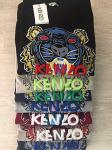 Толстовка Kenzo с бархатистым рисунком тигра и логотипом