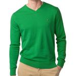 Джемпер Tommy Hilfiger, V образная горловина, цвет зеленый