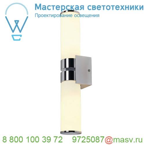 147542 SLV CAMARA DOUBLE светильник настенный IP44 для 2-х ламп E14 по 60Вт макс., хром / стекло