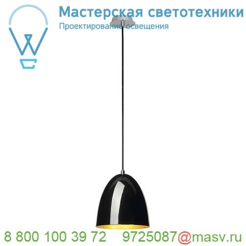 133050 SLV PARA CONE 20 светильник подвесной для лампы E27 60Вт макс., черный глянцевый/ золото