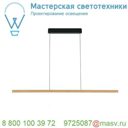 156268 SLV VINCELLI D PD светильник подвесной 29Вт с LED 2700К, 1400лм, черный / бамбук светлый