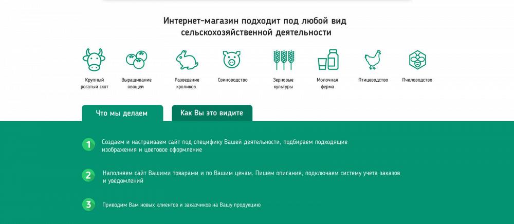 Готовое решение для реализации фермерской продукции Готовое решение для реализации фермерской продукции