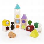 Guidecraft. Сортер пирамидка Sensory Stacking Blocks сенсорные блоки. G6730