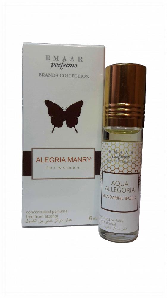 Масляные духи парфюмерия Aqua Allegoria Mandarine basilic Emaar 6 мл