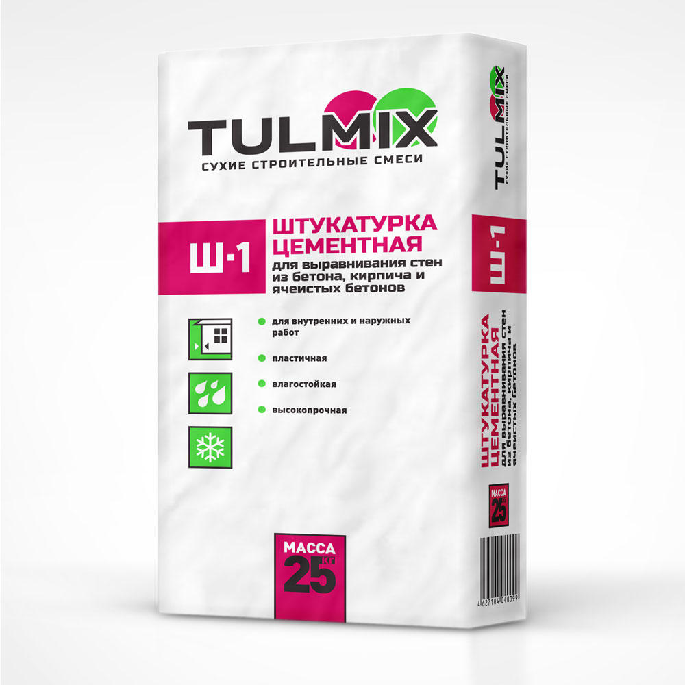 Штукатурка цементная Ш-1 TULMIX 25кг