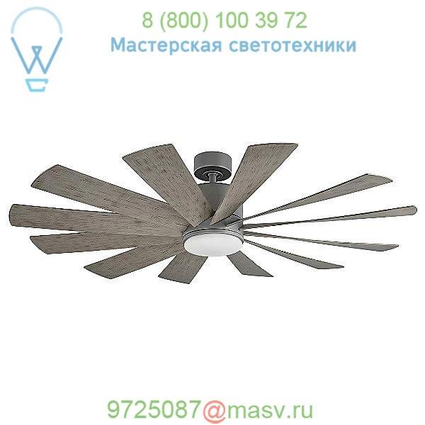 Modern Forms FR-W1815-60L-GH/WG Windflower Smart Ceiling Fan, светильник
