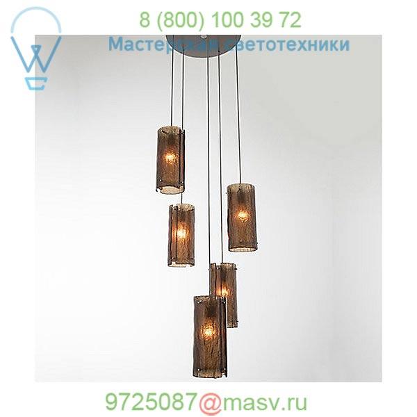 CHB0044-03-FB-BG-C01-E2 Hammerton Studio Textured Glass Round Multi-Light Pendant Light, подвесной светильник