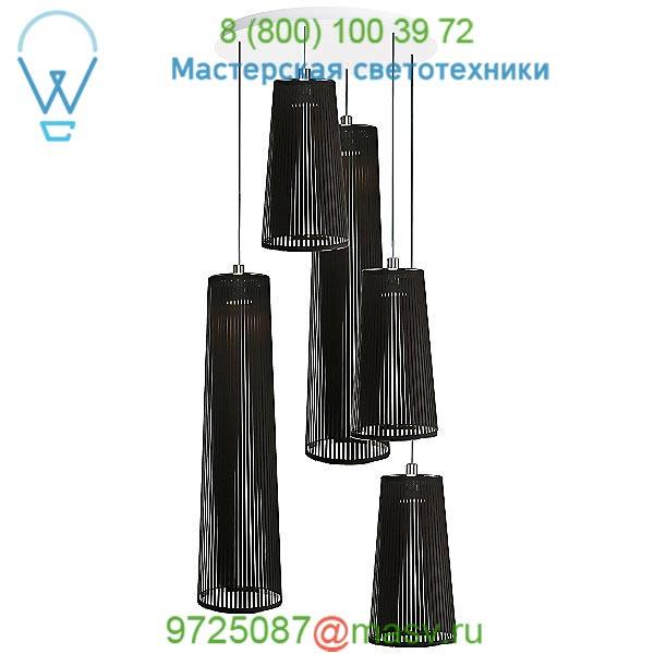 Pablo Designs SOLI CHAN MIX 24/48 - 5 WHT Mixed Solis 5 Chandelier, светильник