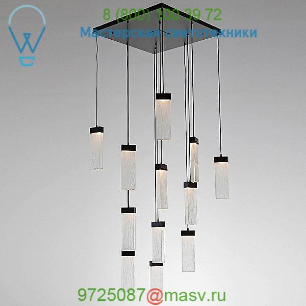 Parallel Glass Square LED Multipoint Pendant Light Hammerton Studio CHB0042-09-FB-BG-C01-L1, светильник