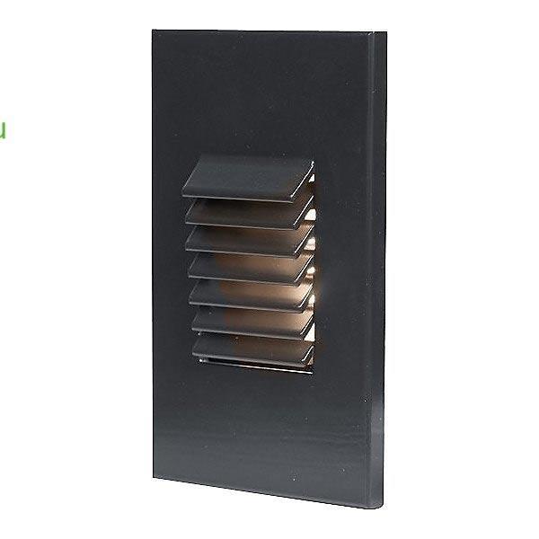 WAC Lighting WL-LED220-AM-BK Vertical Louvered LED Step and Wall Light, уличный светодиодный светильник