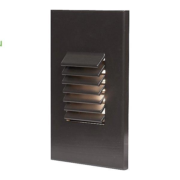 Vertical Louvered LED Step and Wall Light WL-LED220-AM-BK WAC Lighting, уличный светодиодный светильник