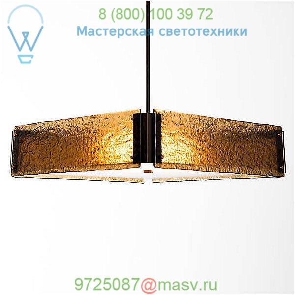 CHB0044-23-FB-BG-001-E2 Hammerton Studio Textured Glass Square Drum Pendant, подвесной светильник