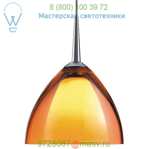 OB-223725mc/MP Bruck Lighting Rainbow II Down Pendant Light (Orange/Matte Ch/LED Monopt) - OPEN BOX, опенбокс